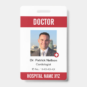 Medical Cross Hospital Staff Photo ID Badge