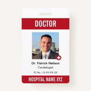 Medical Cross Hospital Staff Photo ID ID Badge