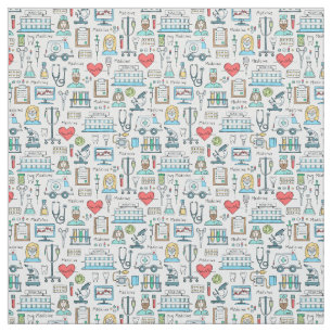 Medical Design Pattern Fabric
