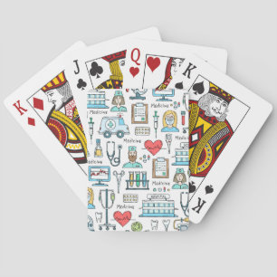 Medical Design Pattern Playing Cards