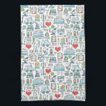 Medical Design Pattern Tea Towel<br><div class="desc">This design features features various objects making up a pattern relating to the medical field.</div>