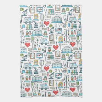 Medical Design Pattern Tea Towel