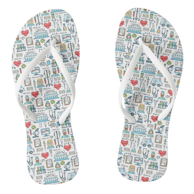 Medical Design Pattern Thongs (Footbed)