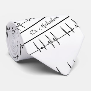 Medical Doctor Cardiologist Cardiogram ECG Name Tie