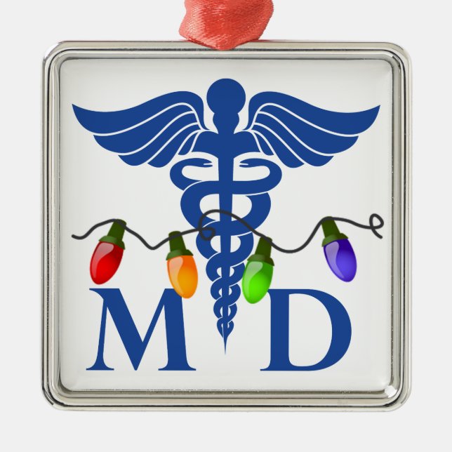 Medical Doctor Christmas Lights Ornament (Front)