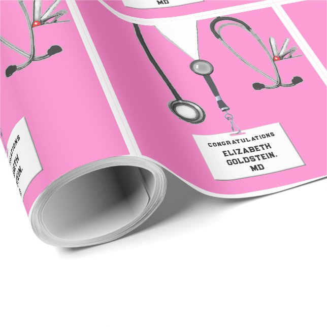 Medical Doctor Congrats Wrapping Paper (Roll Corner)
