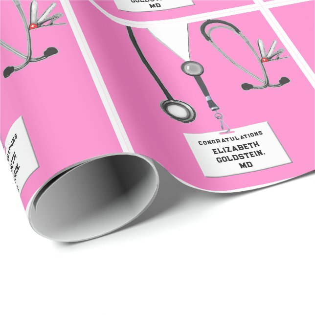 Medical Doctor Congrats Wrapping Paper (Roll Corner)