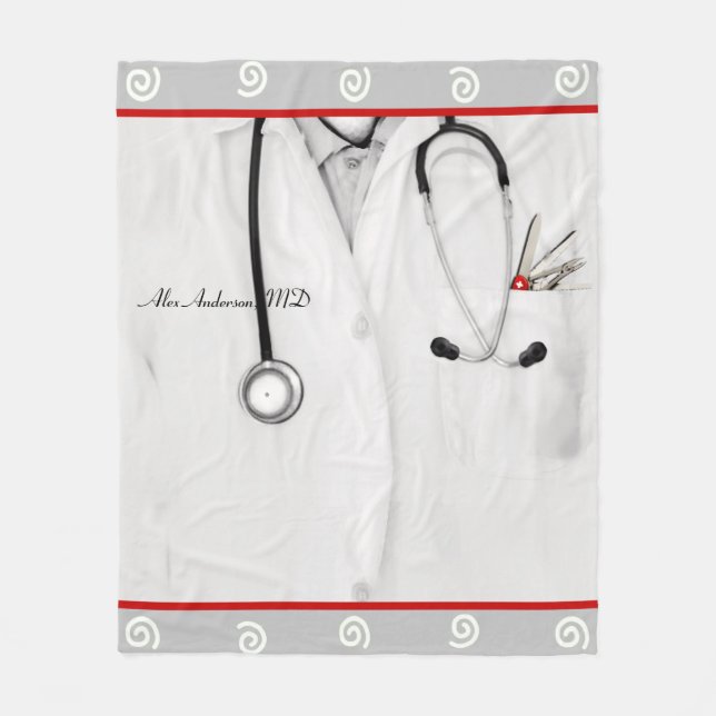 Medical Doctor Fleece Blanket (Front)