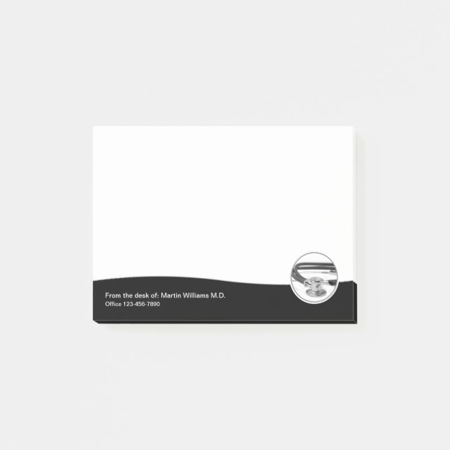 Medical Doctor Healthcare Office Sticky Notepads (Front)