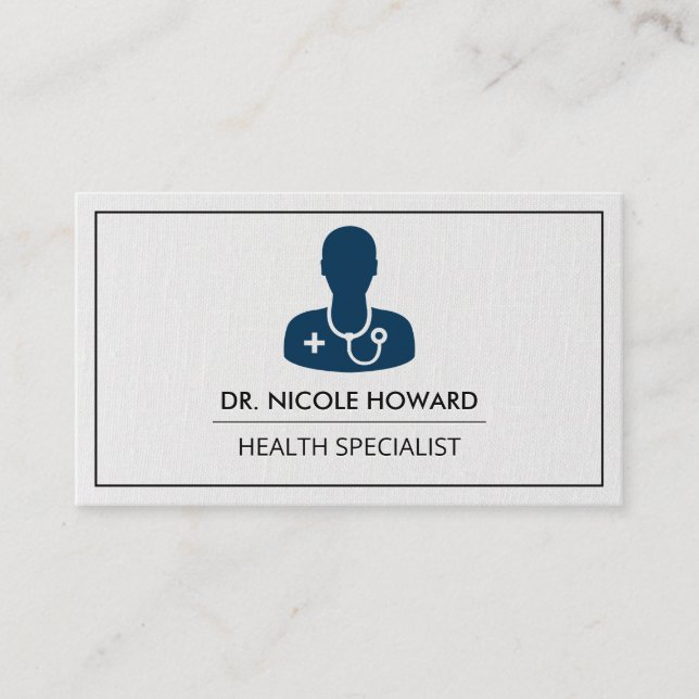 Medical Doctor Logo | Physician Business Card (Front)