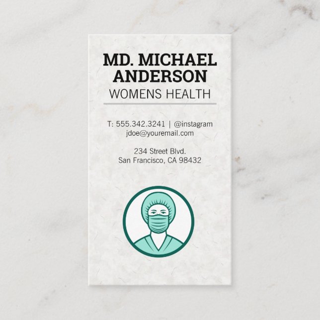 Medical Doctor Logo | Prenatal Care Business Card (Front)