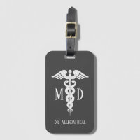 Medical Doctor MD Caduceus Symbol Customised Name