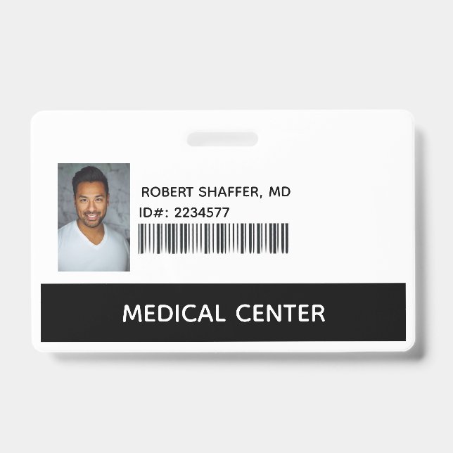 Medical Doctor, MD ID identification Badge (Front)