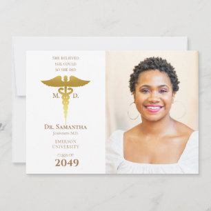Medical Doctor MD RN Nurse Graduation Grad Photo Invitation