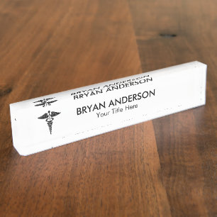 Medical Doctor Nameplate