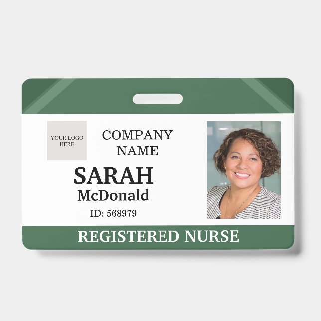 Medical Doctor Nurse Aged Care Security Photo ID Badge (Front)