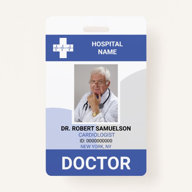 MEDICAL DOCTOR NURSE Health Care ID Badge (Front)