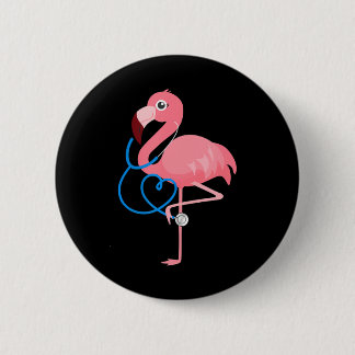 Medical Doctor Nurse Paediatrics Flamingo 6 Cm Round Badge