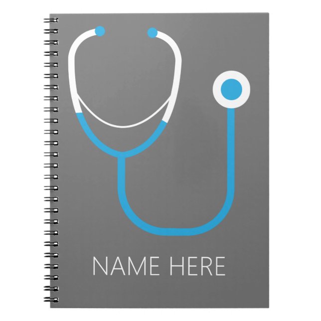 Medical Doctor Nurse Stethoscope Name Notebook (Front)