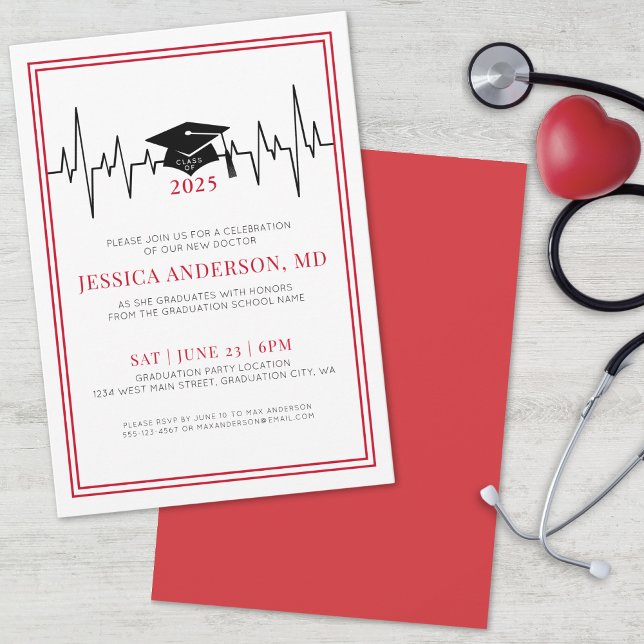 Medical Doctor Nursing School Graduation Party Invitation (Medical Doctor Nursing School Graduation Party Invitation)