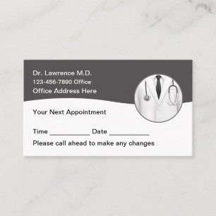 Medical Doctor Office Appointment Design Template Card