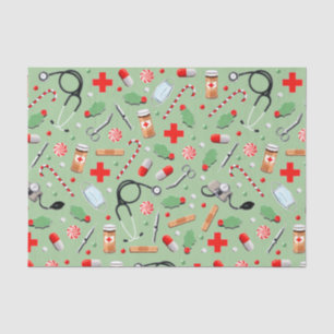 Medical Doctor or Nurse Christmas Holiday Tissue P Tissue Paper