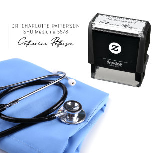 Medical Doctor Signature Name Credentials Self-inking Stamp
