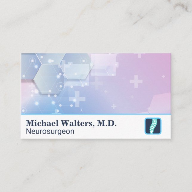 Medical Doctor | Spine Lumbar Logo Business Card (Front)