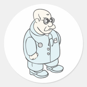 Medical doctor sticker. classic round sticker