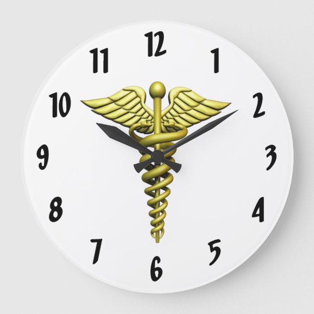 Medical Emblem Large Clock (Front)