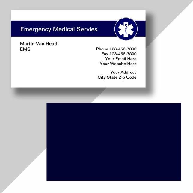 Medical Emergency Business Cards (Creator Uploaded)