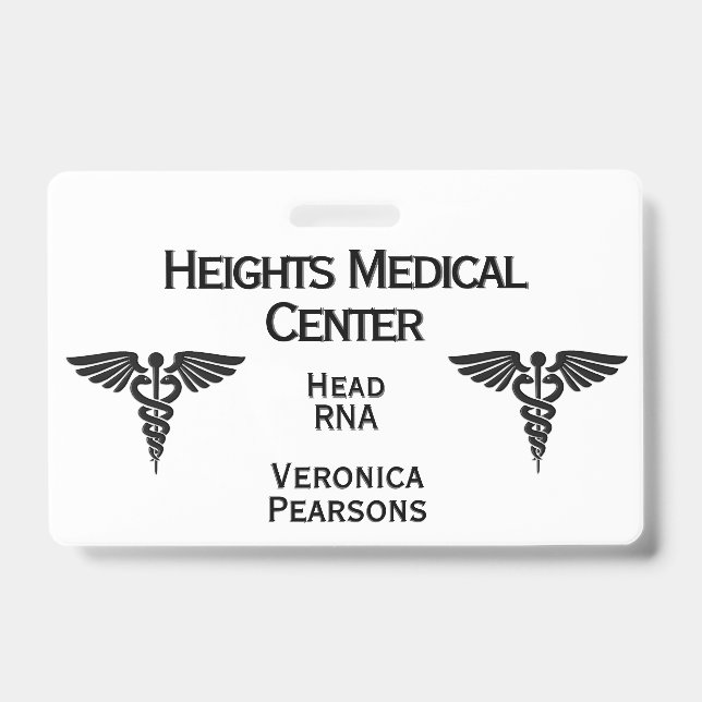 Medical  Employee ID Double Sided Badge (Front)