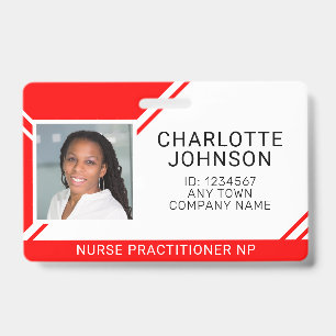 Medical Employee Photo Name ID Badge