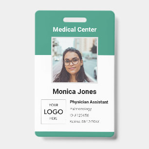 Medical Employee Photo QR Code Badge ID Badge