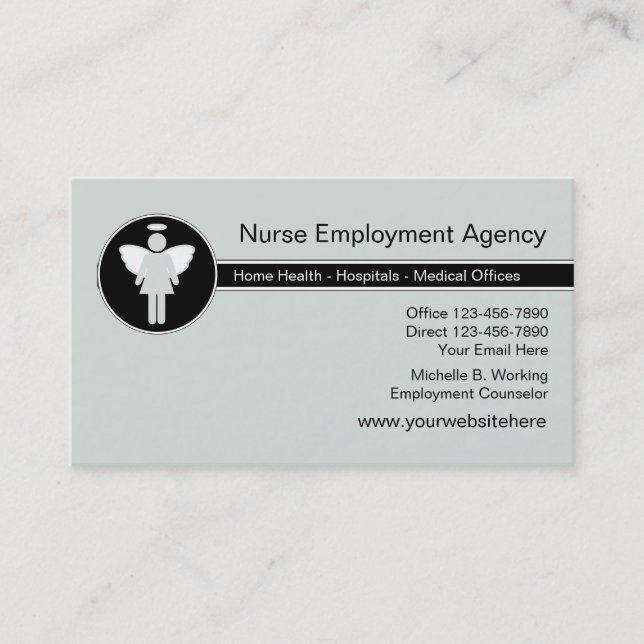 Medical Employment Agency Business Card (Front)