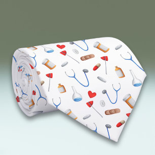 Medical Equipment and Instrumental Doctor Tie