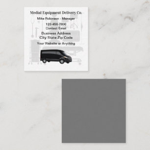 Medical Equipment Courier Driver Square Business Card