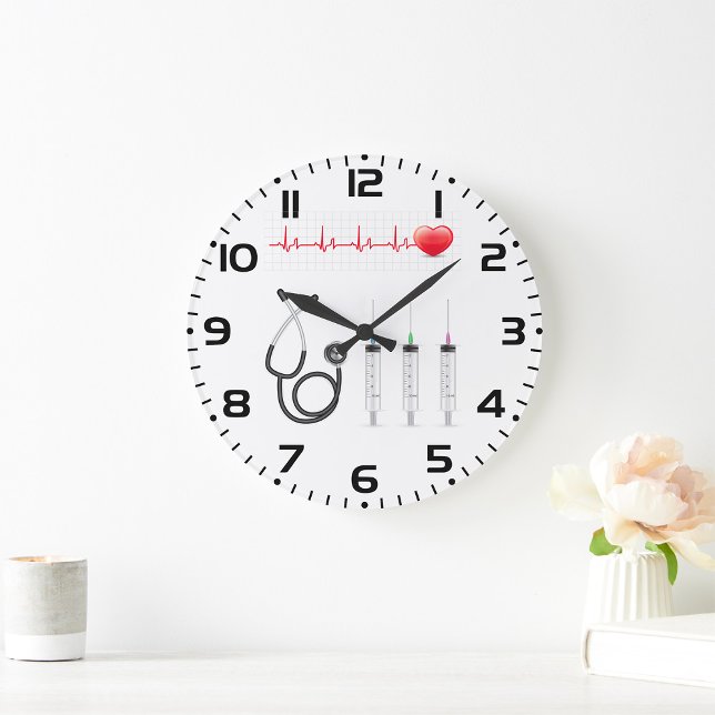 Medical Equipment Heartbeat Healthcare Large Clock (Creator Uploaded)