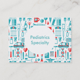 Medical Equipment in Teal and Red Business Card