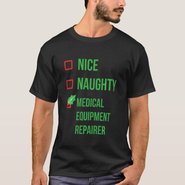 Medical Equipment Repairer Funny Pajama Christmas T-Shirt (Front)