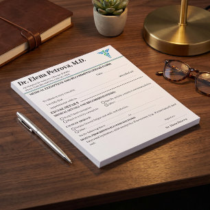 Medical Exemption Doctor Excuse Custom Name Notepad