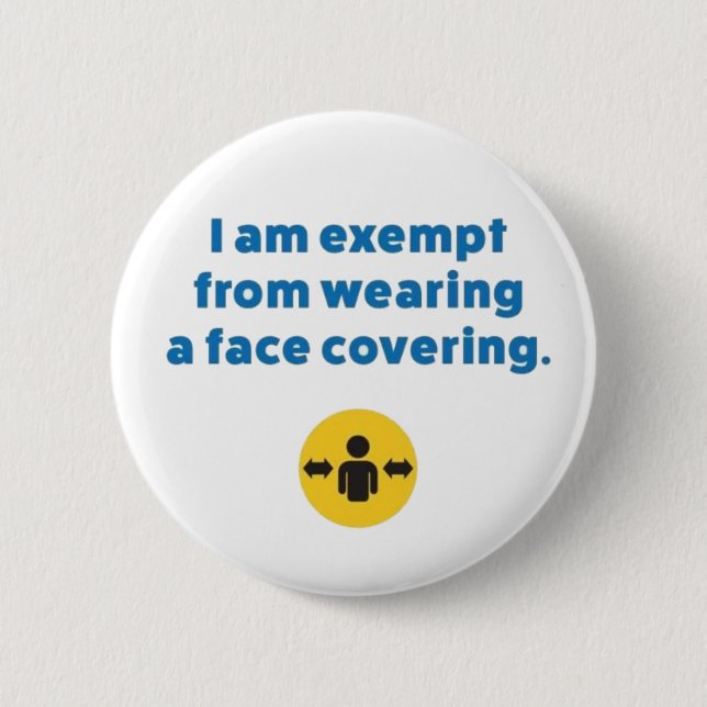 Medical Exemption for Face Mask Button (Front)