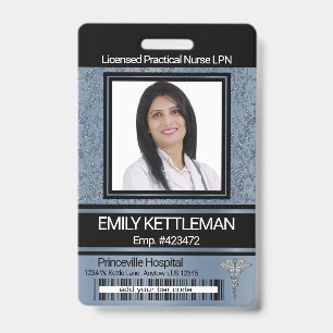 Medical Field Photo Badge - Blue ID Badge
