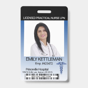 Medical Field Photo Badge - Dark Blue ID Badge
