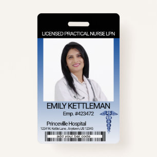 Medical Field Photo Badge - Dark Blue ID Badge