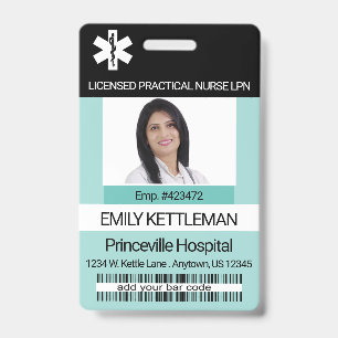Medical Field Photo Badge - Editable ID Badge