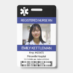 Medical Field Photo / Barcode - Nurse ID Badge