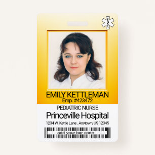 Medical Field Photo - Nurse - Yellow ID Badge