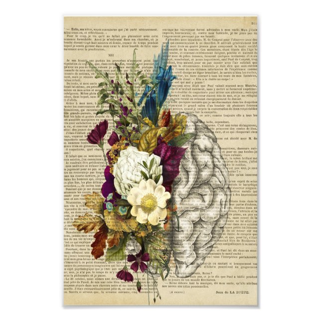 medical floral brain anatomy poster (Front)