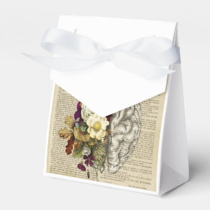 medical floral brain anatomy poster favour box